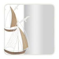 Specchio con Cornice MF498, Bianco, Metallo, 60x4,4x60 cm, Seven Design