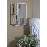 Specchio con Cornice MF498, Bianco, Metallo, 60x4,4x60 cm, Seven Design