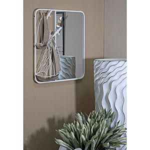 Specchio con Cornice MF498, Bianco, Metallo, 60x4,4x60 cm, Seven Design