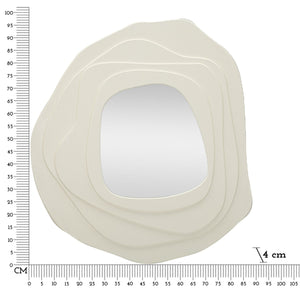 Specchio con Cornice MF475, Bianco, MDF, 90x4x97 cm, Seven Design