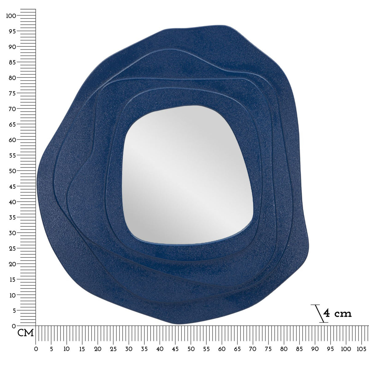 Specchio con Cornice MF478, Blu, MDF, 90x4x97 cm, Seven Design