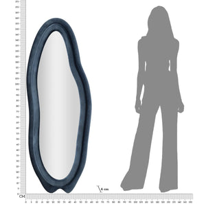 Specchio con Cornice MF466, Blu, MDF, 40x4x160 cm, Seven Design