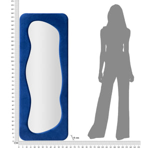 Specchio con Cornice MF461, Blu, MDF, 40x4x160 cm, Seven Design