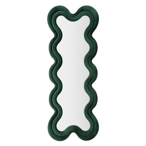 Specchio con Cornice Onde 4, Verde, MDF, 58x4x160 cm, Seven Design