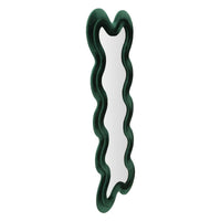 Specchio con Cornice Onde 4, Verde, MDF, 58x4x160 cm, Seven Design