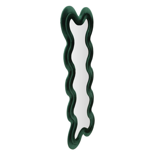 Specchio con Cornice Onde 4, Verde, MDF, 58x4x160 cm, Seven Design