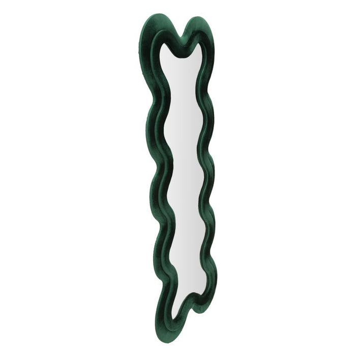 Specchio con Cornice Onde 4, Verde, MDF, 58x4x160 cm, Seven Design