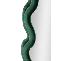 Specchio con Cornice Onde 4, Verde, MDF, 58x4x160 cm, Seven Design