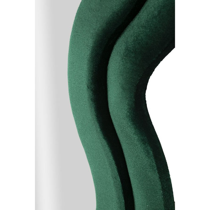 Specchio con Cornice Onde 4, Verde, MDF, 58x4x160 cm, Seven Design