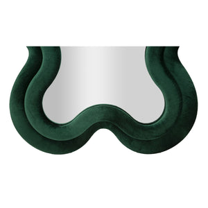 Specchio con Cornice Onde 4, Verde, MDF, 58x4x160 cm, Seven Design