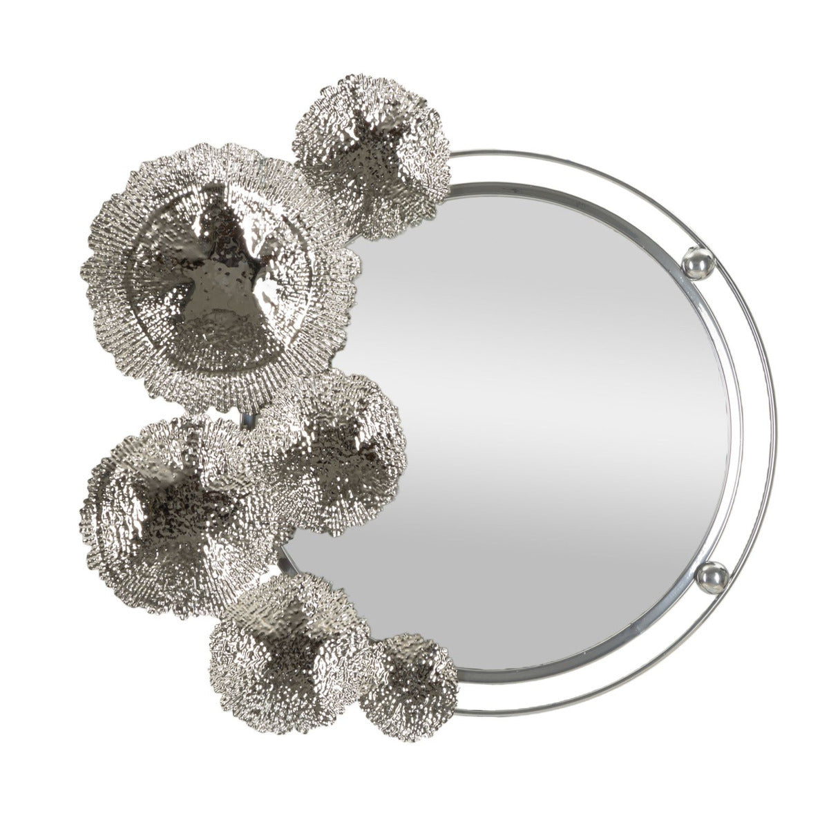 Specchio con Cornice MF506, Argento, Metallo, 85x7x80,6 cm, Seven Design