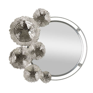 Specchio con Cornice MF506, Argento, Metallo, 85x7x80,6 cm, Seven Design