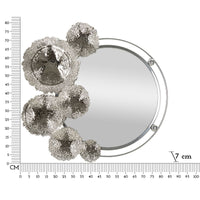 Specchio con Cornice MF506, Argento, Metallo, 85x7x80,6 cm, Seven Design