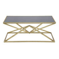 Tavolino Triangoli, Nero, Metallo, 110x60x45 cm, Seven Design