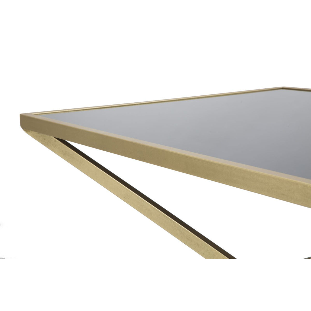 Tavolino Triangoli, Nero, Metallo, 110x60x45 cm, Seven Design