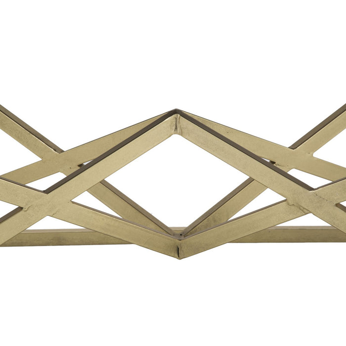 Tavolino Triangoli, Nero, Metallo, 110x60x45 cm, Seven Design