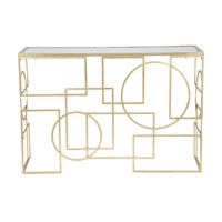 Tavolo Consolle MF625, Oro, Metallo, 120x41x81 cm, Seven Design