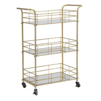 Carrello MF4, Oro, Metallo, 60x30,5x80 cm, Seven Design