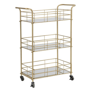Carrello MF4, Oro, Metallo, 60x30,5x80 cm, Seven Design