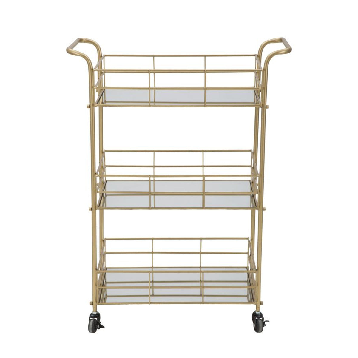 Carrello MF4, Oro, Metallo, 60x30,5x80 cm, Seven Design