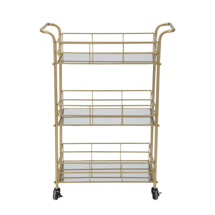 Carrello MF4, Oro, Metallo, 60x30,5x80 cm, Seven Design