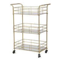 Carrello MF4, Oro, Metallo, 60x30,5x80 cm, Seven Design