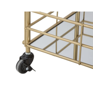 Carrello MF4, Oro, Metallo, 60x30,5x80 cm, Seven Design