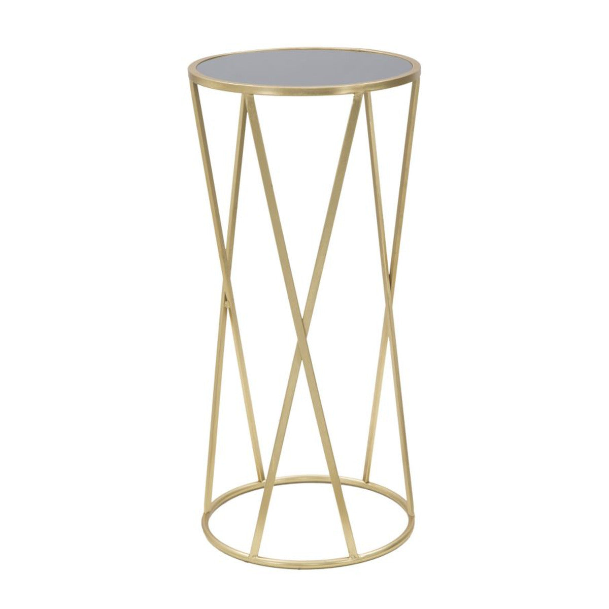 Tavolino MF601, Oro, Metallo, 35x35x75 cm, Seven Design