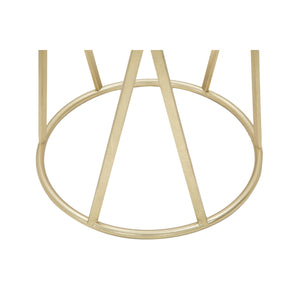 Tavolino MF601, Oro, Metallo, 35x35x75 cm, Seven Design