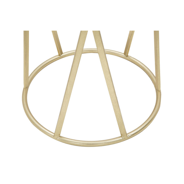 Tavolino MF601, Oro, Metallo, 35x35x75 cm, Seven Design