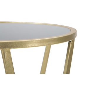 Tavolino MF601, Oro, Metallo, 35x35x75 cm, Seven Design