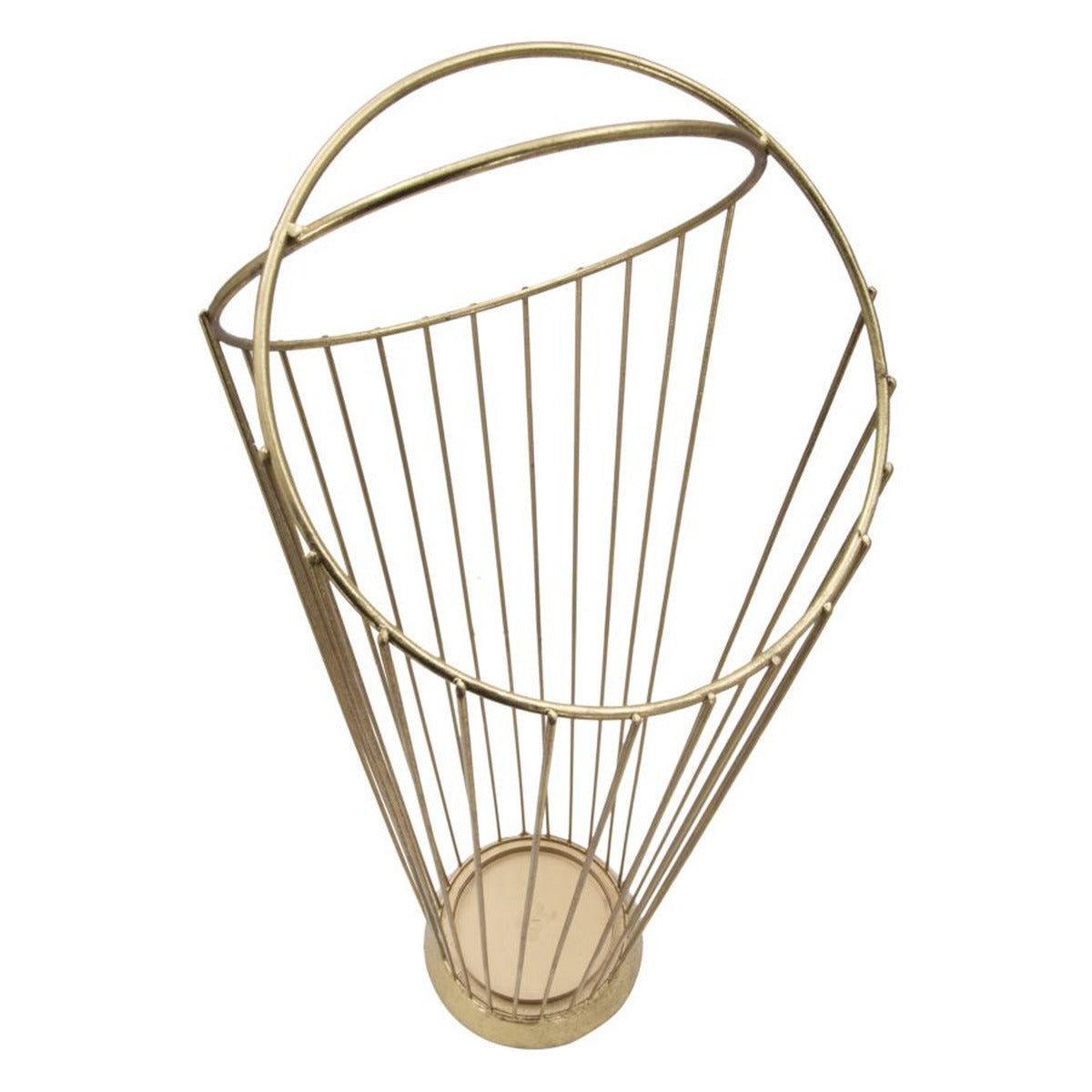 Porta Ombrelli MF328, Oro, Metallo, 26,5x23x68,5 cm, Seven Design