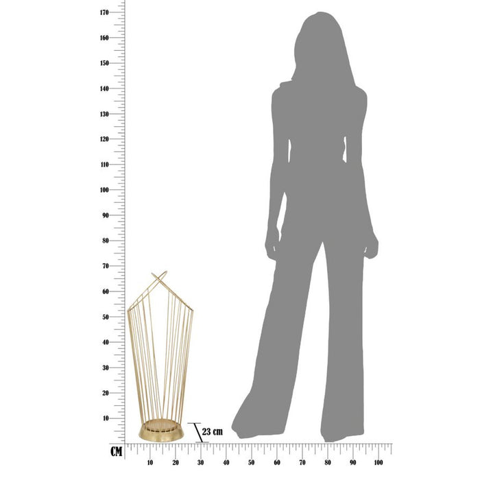 Porta Ombrelli MF328, Oro, Metallo, 26,5x23x68,5 cm, Seven Design