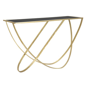 Tavolo Consolle MF620, Oro, Metallo, 120x40x79 cm, Seven Design