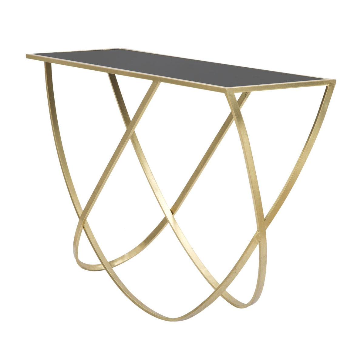 Tavolo Consolle MF620, Oro, Metallo, 120x40x79 cm, Seven Design