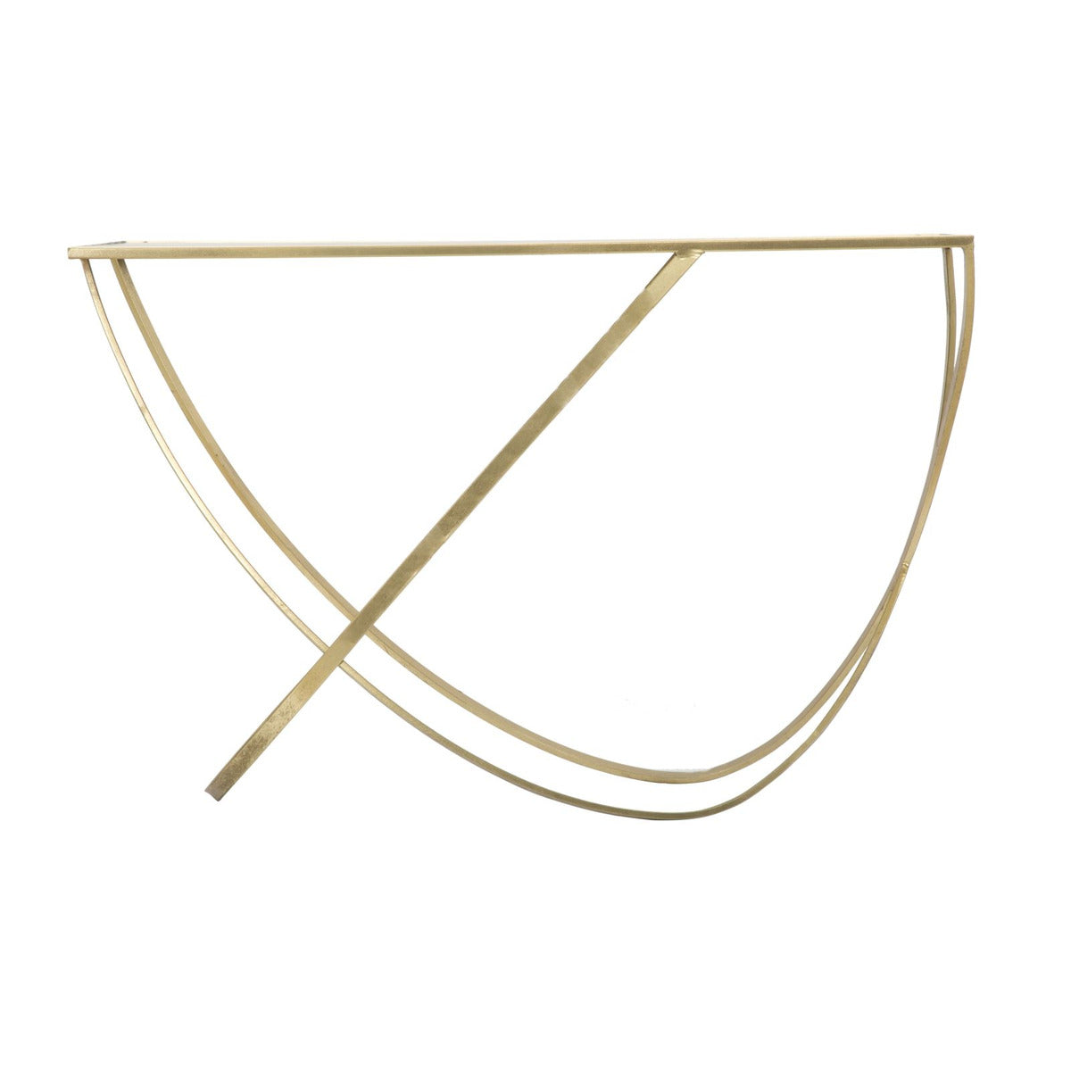 Tavolo Consolle MF620, Oro, Metallo, 120x40x79 cm, Seven Design