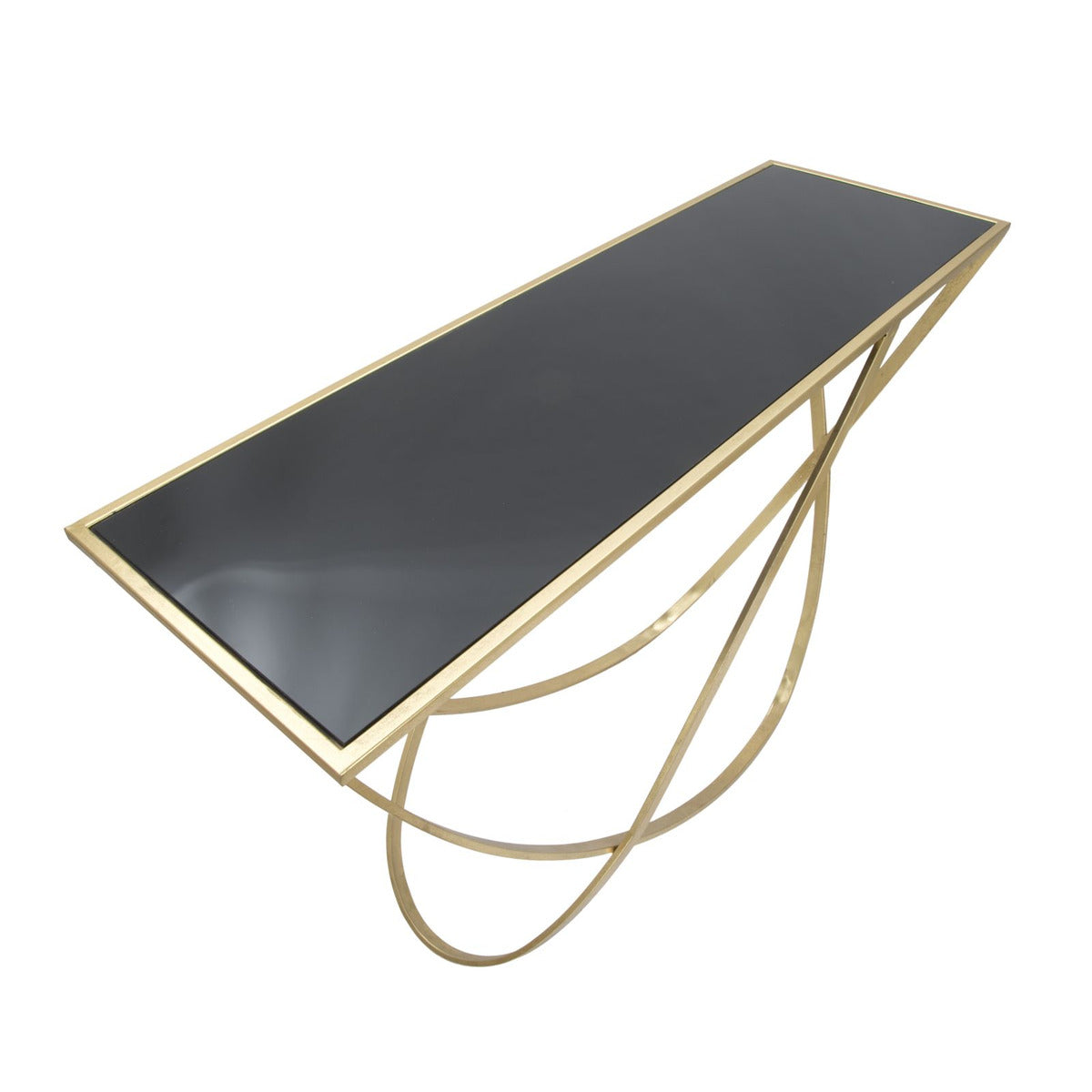 Tavolo Consolle MF620, Oro, Metallo, 120x40x79 cm, Seven Design