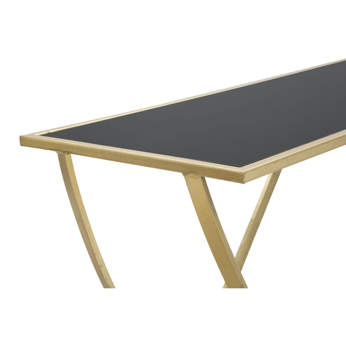 Tavolo Consolle MF620, Oro, Metallo, 120x40x79 cm, Seven Design
