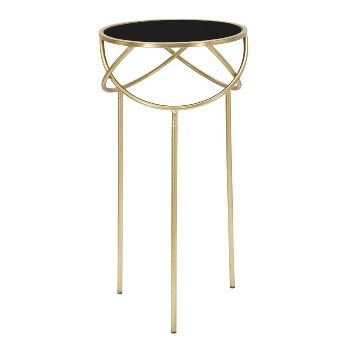 Tavolino MF593, Oro, Metallo, 40x40x80 cm, Seven Design