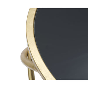 Tavolino MF593, Oro, Metallo, 40x40x80 cm, Seven Design