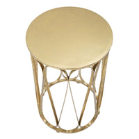 Tavolino MF520, Oro, Metallo, 37x37x58 cm, Seven Design