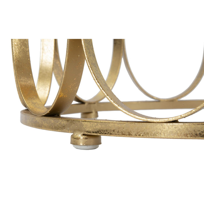 Tavolino MF520, Oro, Metallo, 37x37x58 cm, Seven Design