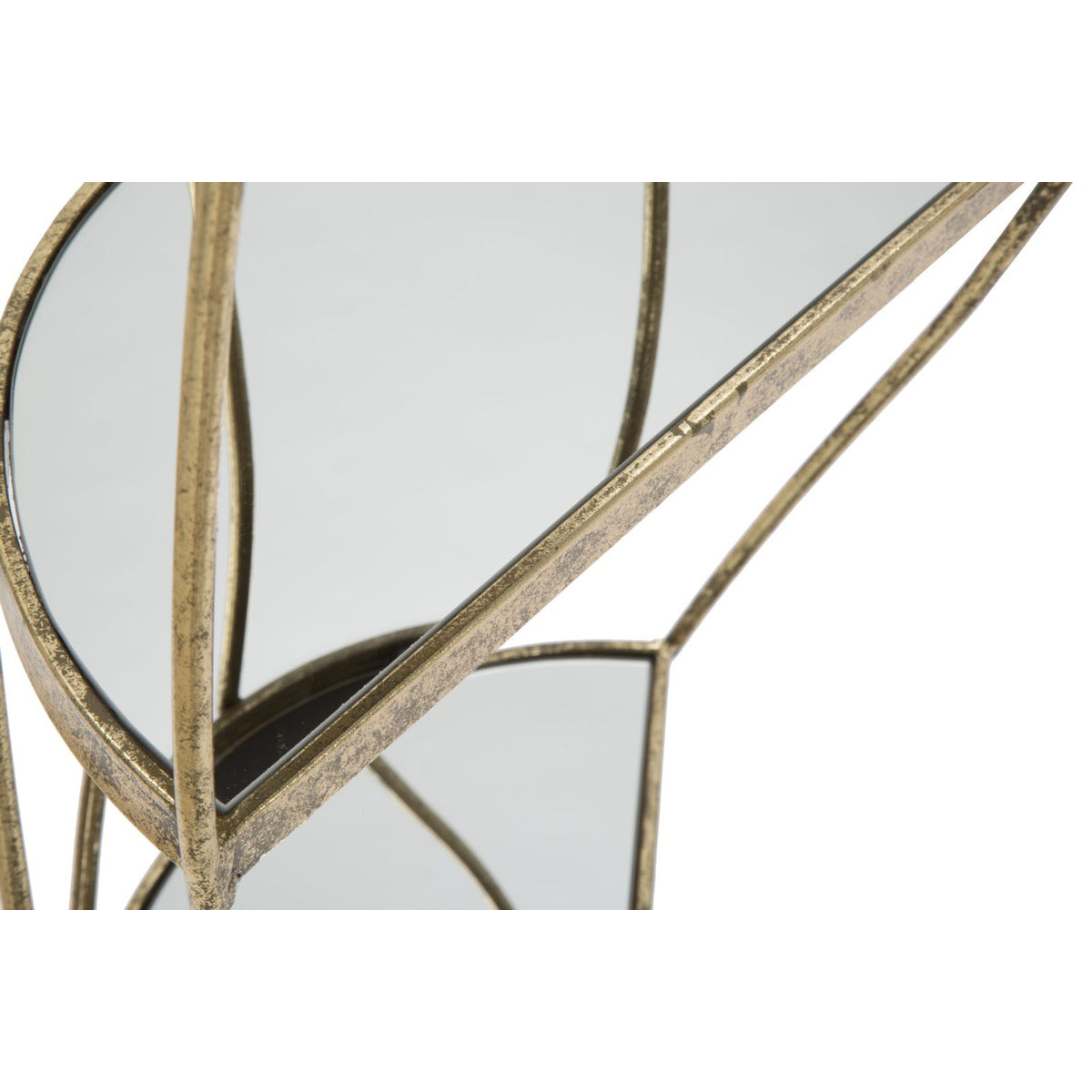 Tavolino MF585, Oro, Metallo, 38x38x86 cm, Seven Design