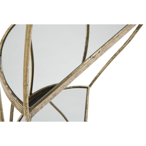 Tavolino MF585, Oro, Metallo, 38x38x86 cm, Seven Design