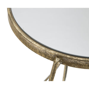 Tavolino MF585, Oro, Metallo, 38x38x86 cm, Seven Design