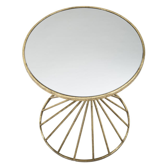 Tavolino MF549, Oro, Metallo, 42x42x50 cm, Seven Design