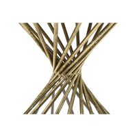 Tavolino MF549, Oro, Metallo, 42x42x50 cm, Seven Design