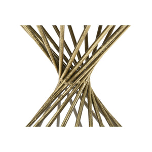 Tavolino MF549, Oro, Metallo, 42x42x50 cm, Seven Design