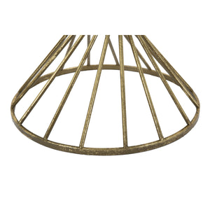 Tavolino MF549, Oro, Metallo, 42x42x50 cm, Seven Design