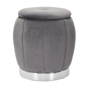 Pouf MF356, Grigio, Legno, 43x43x43 cm, Seven Design